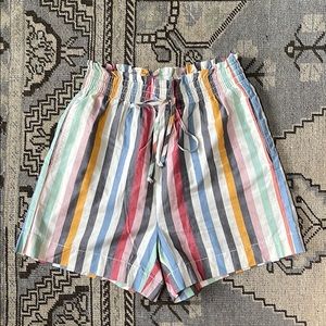 Madewell striped pull on shorts new